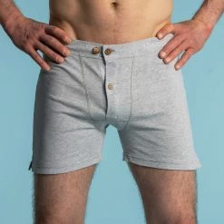 Shorts CORBIN Elastic-Free 100% Organic Prima Cotton Boxers (Gusset Crotch, Coconut Buttons, OC Thread) (Limited Edition)