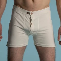 Shorts CORBIN Elastic-Free 100% Organic Prima Cotton Boxers (Gusset Crotch, Coconut Buttons, OC Thread) (Limited Edition)
