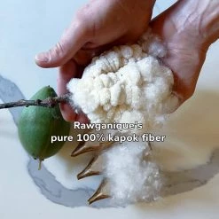 Rawganique Organic 100% Kapok Fiber For Pillows, Toys, Cushion Stuffing (1-lb.) Bed