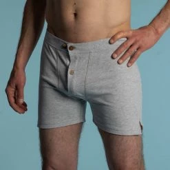 Shorts CORBIN Elastic-Free 100% Organic Prima Cotton Boxers (Gusset Crotch, Coconut Buttons, OC Thread) (Limited Edition)