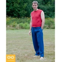 Vendor-unknown 100% Organic Hemp Drawstring Casual Beach Lounge Pants (Unisex) Trousers & Jeans