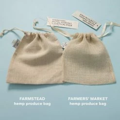 Rawganique FARMERS MARKET Organic Hemp Produce Bag (Breathable Hemp Mesh Fabric) (Plastic-free)