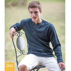 Rawganique Warmwear & Outerwear PENN 100% Organic Hemp Football Henley