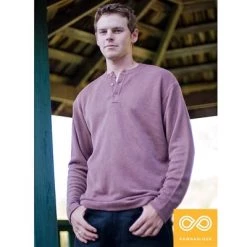 Rawganique Warmwear & Outerwear PENN 100% Organic Hemp Football Henley