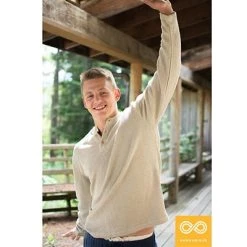 Rawganique Warmwear & Outerwear PENN 100% Organic Hemp Football Henley