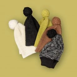 Vendor-unknown Hats LABRADOR Unisex 100% Hemp Knit Winter Hat (Pompom)