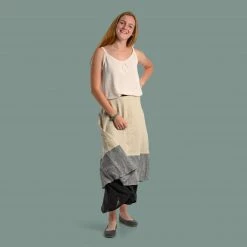 Vendor-unknown CARMEN FANTASY 100% Organic Linen Skirt (Multiple Layers)