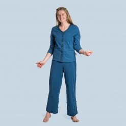Vendor-unknown Lingerie & Sleepwear WELLESLEY Elastic-free 100% Organic Prima Cotton Jersey Pajama Set (Women's)