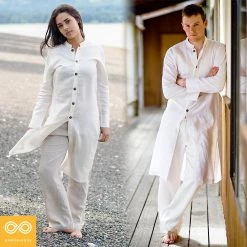 Vendor-unknown TUSCANY Hemp Meditation Tunic (Long-sleeved) (Unisex) Tops