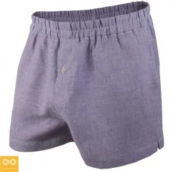 Vendor-unknown JOEY 100% Organic Hemp Boxer Shorts (Woven) (Nut Button, OC Thread) Men