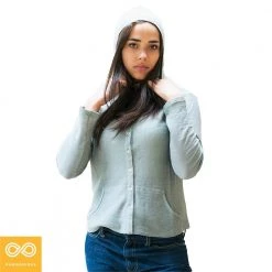 Vendor-unknown NOB HILL Women's 100% Hemp Knit Cardigan Hoodie