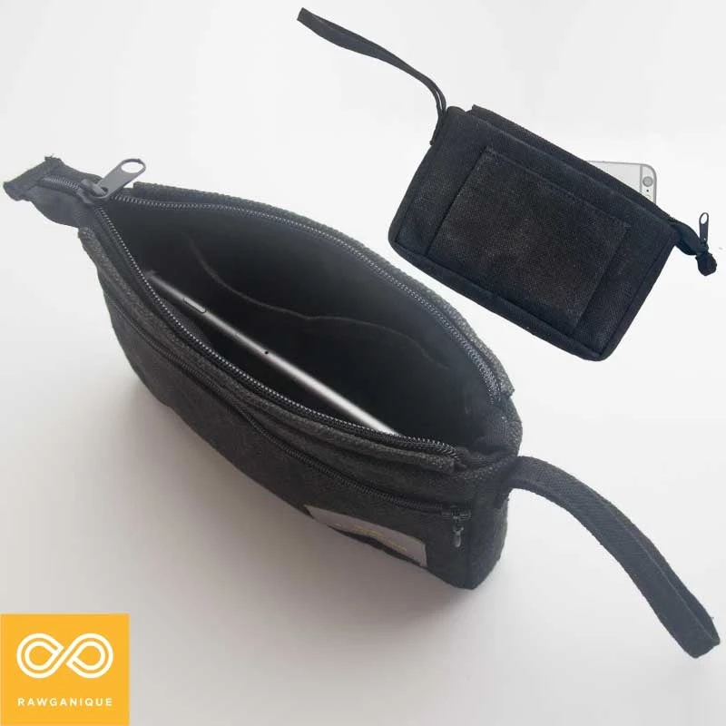 Vendor-unknown ShoesBags&More DUBLIN 3-in-1 100% Organic Hemp Pouch - Wristlet (7.25”x4.75”) 7 Vendor-unknown ShoesBags&More DUBLIN 3-in-1 100% Organic Hemp Pouch - Wristlet (7.25”x4.75”)