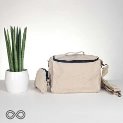 Vendor-unknown GYM SPA 100% Organic Hemp Stiff Canvas Bag (Plastic-free)