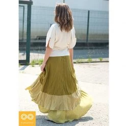 Vendor-unknown CARMEN FANTASY 100% Organic Linen Skirt (Multiple Layers)