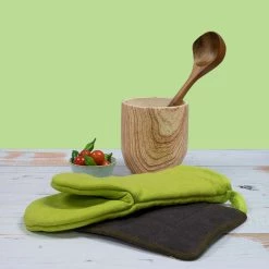 Vendor-unknown LOCH MARON Organic Hemp Pot Holder (100% Organic Cotton Fill) (No Polyester, No Fire Retardants, No Plastic, OC Thread) Kitchen