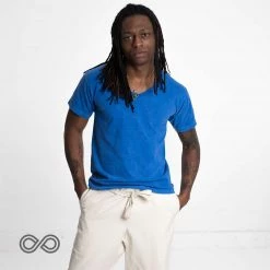 Vendor-unknown MENDOCINO Organic Cotton V-Neck T-Shirt (Made In USA) (Unisex) Tops