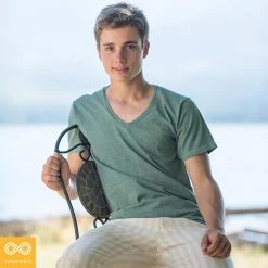 Vendor-unknown MENDOCINO Organic Cotton V-Neck T-Shirt (Made In USA) (Unisex) Tops