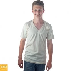 Vendor-unknown MENDOCINO Organic Cotton V-Neck T-Shirt (Made In USA) (Unisex) Tops