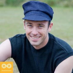 Vendor-unknown Unisex Hemp Greek Fisherman's Pageboy Hat (Discontinued) Hats