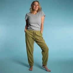 Vendor-unknown AMANDA 100% Organic Cotton Fleece Slim Jogger Pants Bottoms