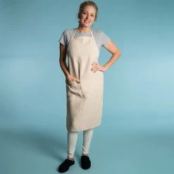 Vendor-unknown BEAUCHAMP Organic Hemp Professional Chef's Apron With Adjustable Neckstrap