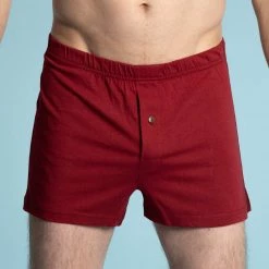 Vendor-unknown Men ASHTON 100% Organic Prima Cotton Boxers (Nut Button)