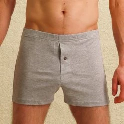Vendor-unknown Men ASHTON 100% Organic Prima Cotton Boxers (Nut Button)