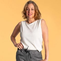 Vendor-unknown Women AUSTEN Hemp Sleeveless Knit Blouse