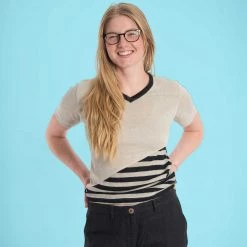 T-Shirts AUVERGNE V Neck 100% Organic Hemp Tee Tops