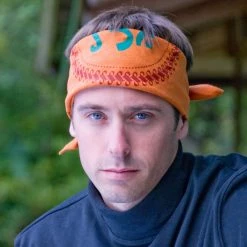 Vendor-unknown Printed Tees & More Organic Hemp Bandana - Buddha Om Design (22 X 22)