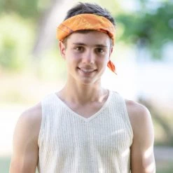 Vendor-unknown MARLEY Organic Hemp Bandana - Tribal Design (22" X 22") Printed Tees & More