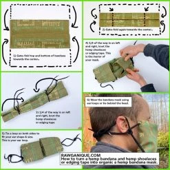 Vendor-unknown MARLEY Organic Hemp Bandana - Tribal Design (22