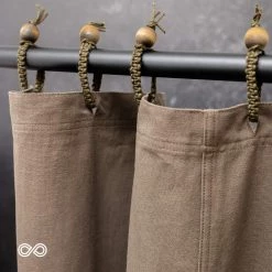 Vendor-unknown Organic Cotton Draperies | Shower Curtain (CARMEL) (PVC-free) BedBath