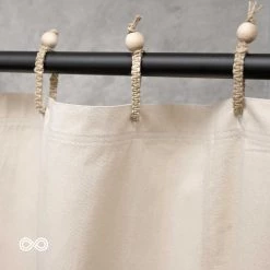 Vendor-unknown Organic Cotton Draperies | Shower Curtain (CARMEL) (PVC-free) BedBath