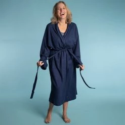 Vendor-unknown Unisex 100% Organic Hemp Knit Bathrobe