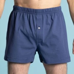 Vendor-unknown BATHURST 100% Organic Cotton Prima Cotton Boxers (OC Thread, Nut Button)