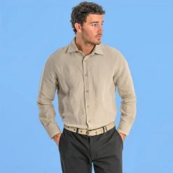 Vendor-unknown WELLINGTON Organic Linen Long-Sleeve Oxford Shirt