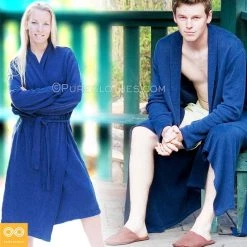 Vendor-unknown Unisex 100% Organic Hemp Knit Bathrobe
