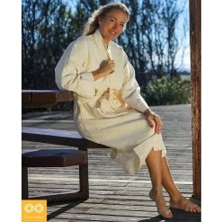 Vendor-unknown 100% Organic Cotton Waffle Honeycomb Spa Bathrobe