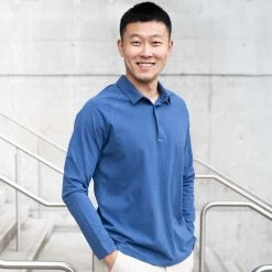 Vendor-unknown BRENTWOOD 100% Organic Cotton Long-Sleeve Polo Shirt Men