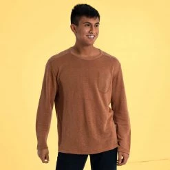 Vendor-unknown CAMBRIDGE Long-Sleeved Hemp Knit Shirt Men