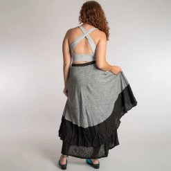 Vendor-unknown CARMEN FANTASY 100% Organic Linen Skirt (Multiple Layers)