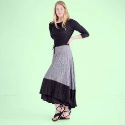 Vendor-unknown CARMEN FANTASY 100% Organic Linen Skirt (Multiple Layers)