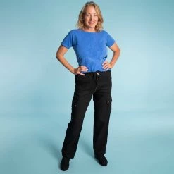 Vendor-unknown Elastic-free 100% Organic Hemp Cargo Pants (Unisex) Trousers & Jeans