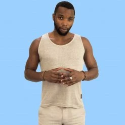 Rawganique CHOPIN 100% Organic French Linen Tank Top (Unisex)