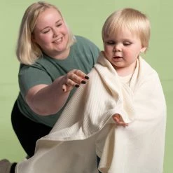 Rawganique COZYTIME 100% Organic Cotton Knit Waffle Baby Blanket (USA)