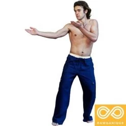 Vendor-unknown Elastic-free 100% Organic Hemp Cargo Pants (Unisex) Trousers & Jeans