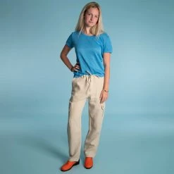 Vendor-unknown Elastic-free 100% Organic Hemp Cargo Pants (Unisex) Trousers & Jeans