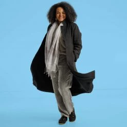 Vendor-unknown Warmwear & Outerwear DA VINCI COAT Organic Hemp Hooded Coat Lined With Organic Cotton Fleece (Black)