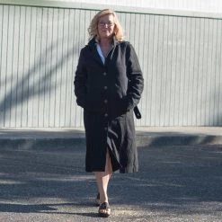 Vendor-unknown Warmwear & Outerwear DA VINCI COAT Organic Hemp Hooded Coat Lined With Organic Cotton Fleece (Black)